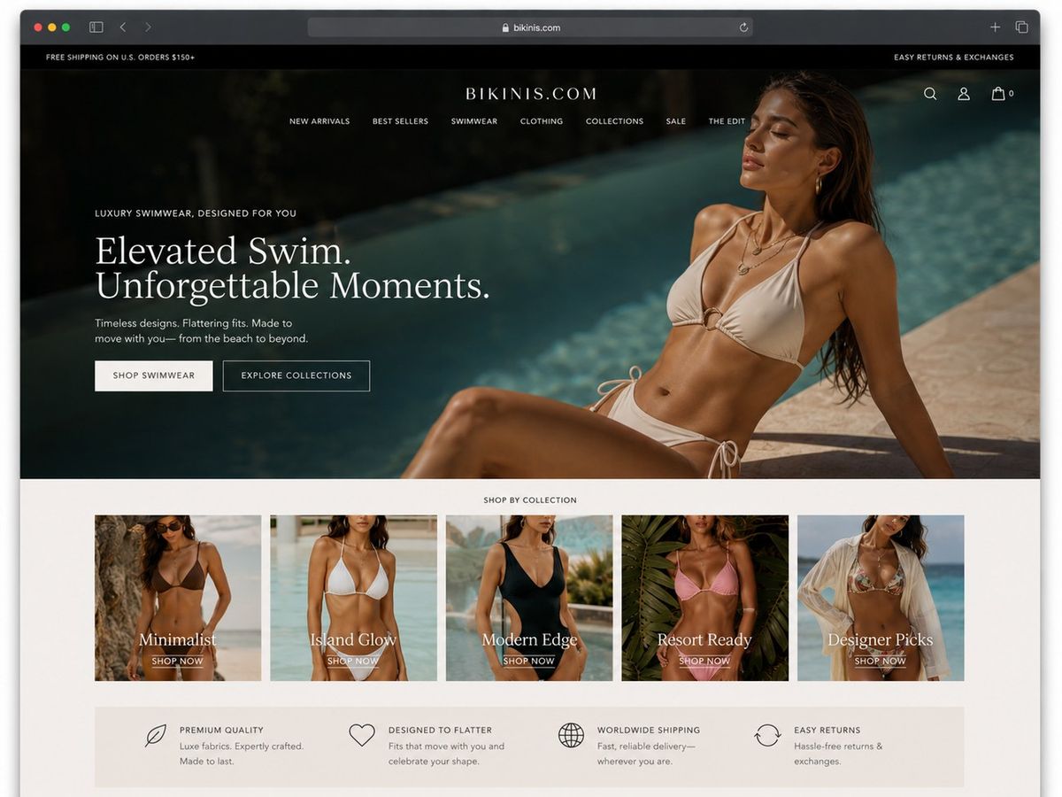 Bikinis.com website screenshot