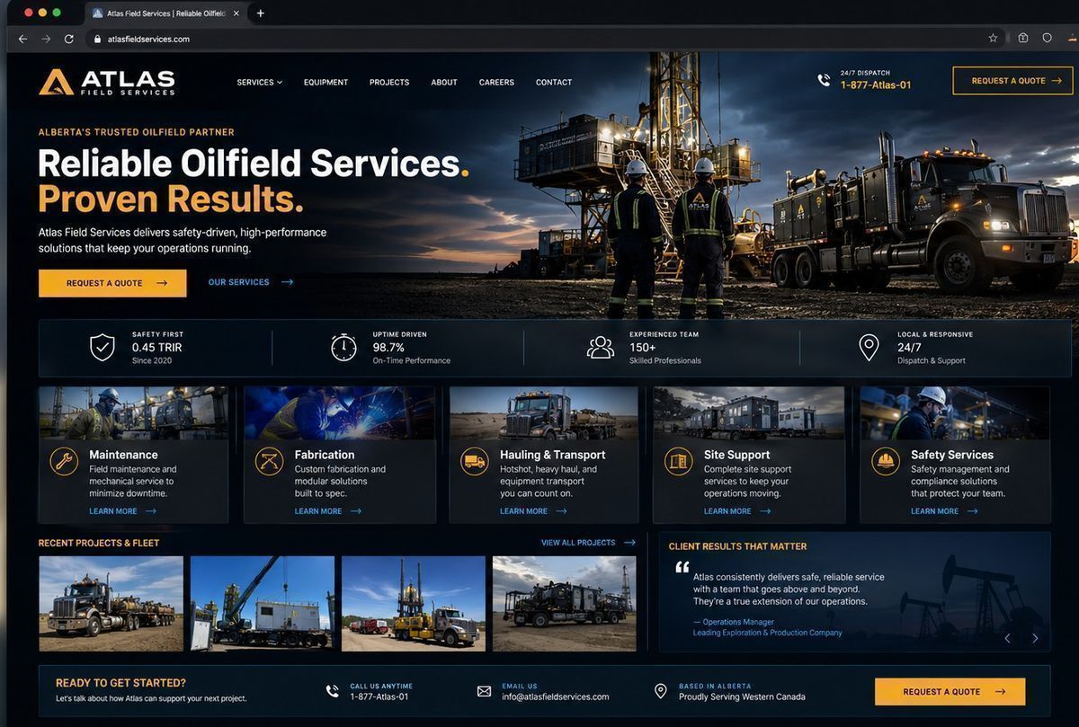 Oilfield field services website