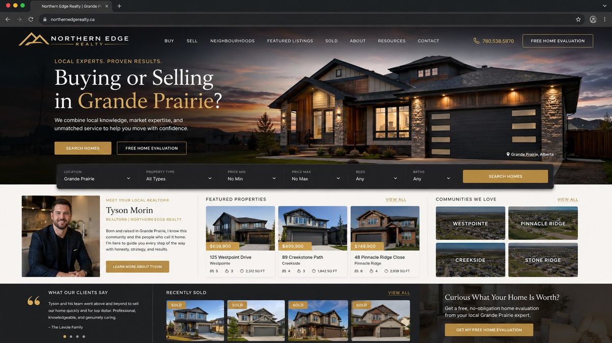 Northern Edge Realty website