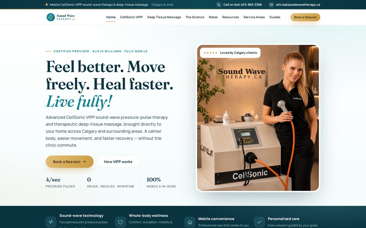 Calm Authority template preview